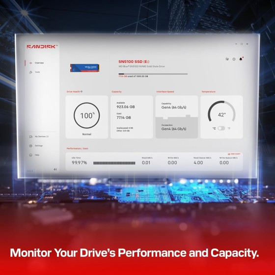 WD Blue SN5100 1TB NVMe M.2 Gen4 SSD