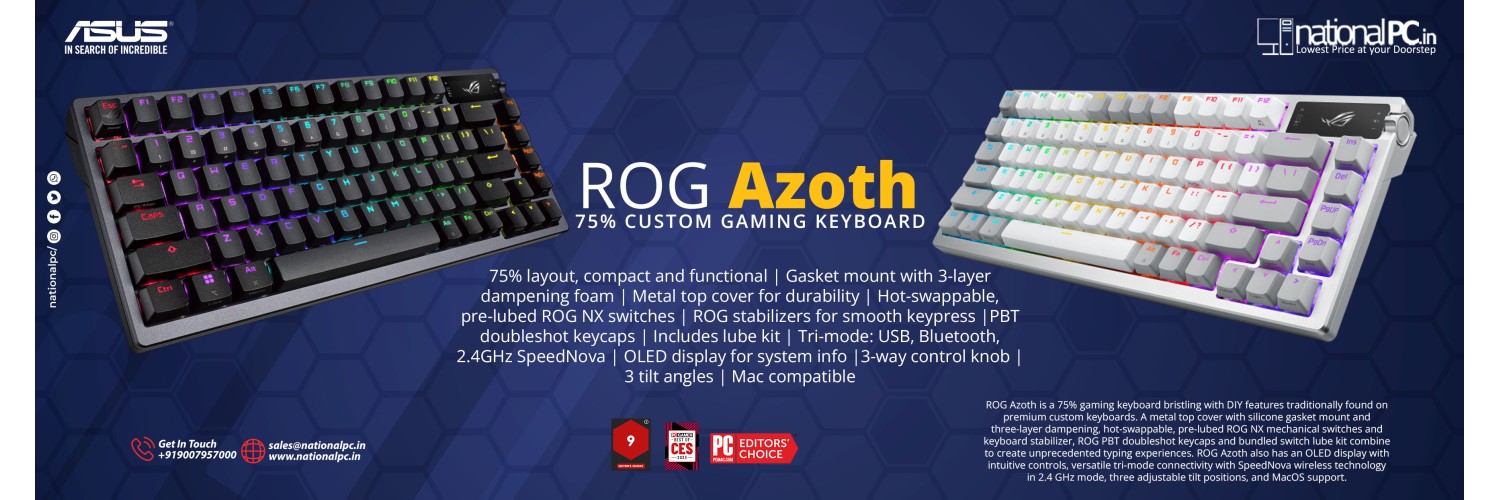 ASUS ROG Azoth (Black, ROG NX Red) Review: A 75% “Enthusiast” Keyboard That Actually Games