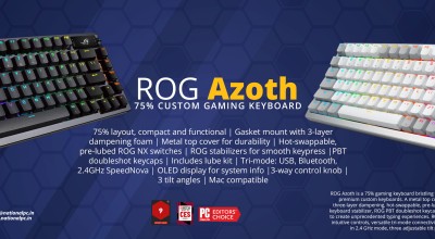 ASUS ROG Azoth (Black, ROG NX Red) Review: A 75% “Enthusiast” Keyboard That Actually Games
