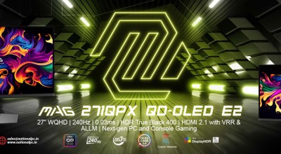 MSI MAG 271QPX QD-OLED E2 – The Future of WQHD Gaming