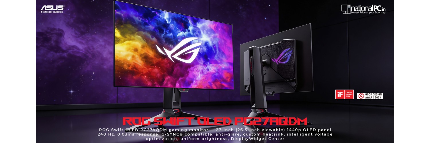 ASUS ROG Swift OLED PG27AQDM – 27″ 1440p OLED at 240 Hz, 0.03 ms – Next‑Gen Gaming Display
