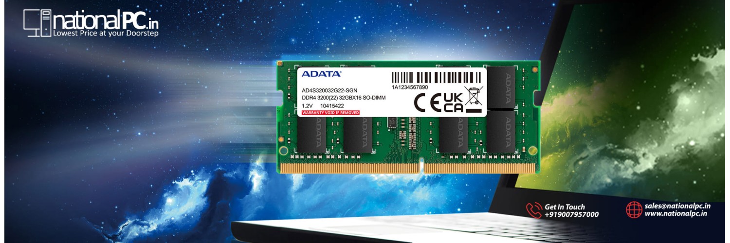 ADATA Premier 32GB DDR4 3200MHz SO-DIMM – High-Capacity, Low-Power Laptop Upgrade ADATA Premier 32GB DDR4 3200MHz SO-DIMM – High-Capacity, Low-Power Laptop Upgrade