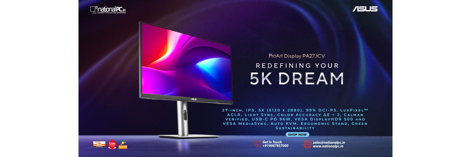 ASUS ProArt PA27JCV 27″ 5K Professional Monitor – Exceptional Color & Power Delivery ASUS ProArt PA27JCV 27″ 5K Professional Monitor – Exceptional Color & Power Delivery
