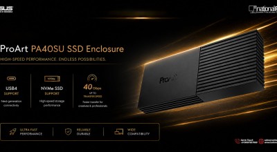 ASUS ProArt PA40SU Professional: USB4 40Gbps Portable NVMe SSD Enclosure for Creators, Editors and Professionals