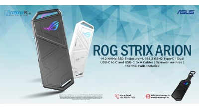 ASUS ROG Strix Arion – M.2 NVMe SSD Enclosure with Aura Sync & Tool-Free Design