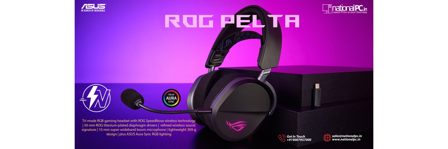 ASUS ROG Pelta – Lightweight Tri‑Mode RGB Gaming Headset ASUS ROG Pelta – Lightweight Tri‑Mode RGB Gaming Headset