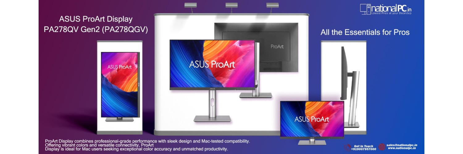 ASUS ProArt Display PA278QV Gen2 PA278QGV: A Color-Accurate QHD Monitor for Creative Professionals