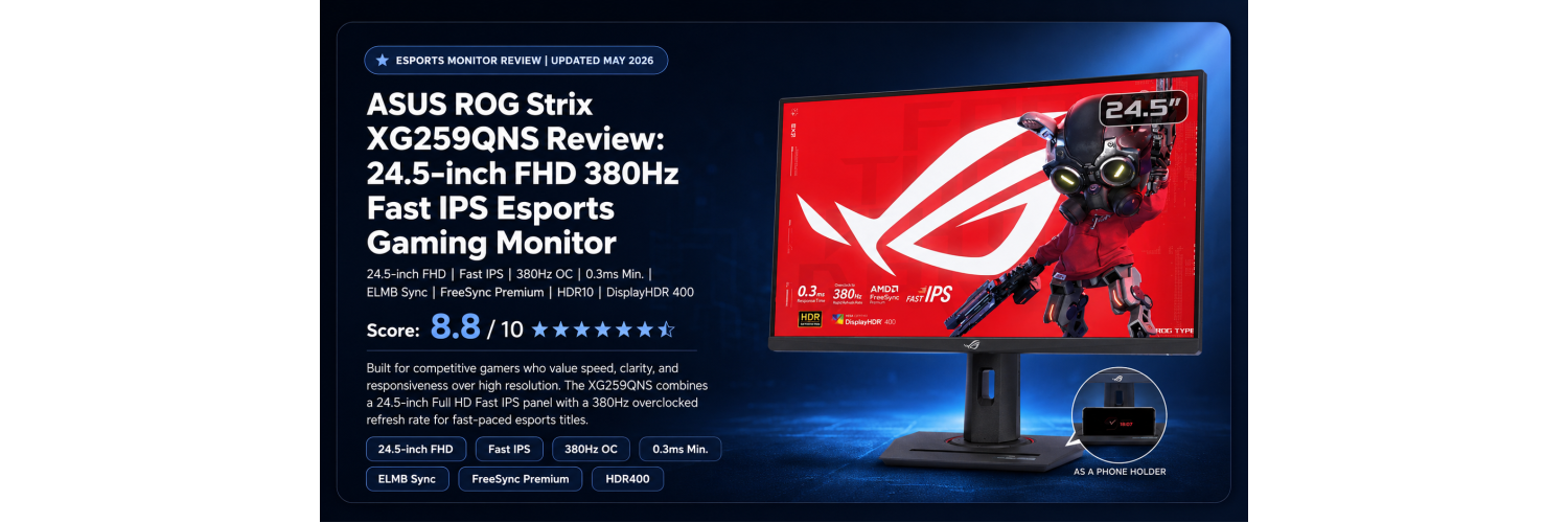 ASUS ROG Strix XG259QNS Review: 24.5-inch FHD 380Hz Fast IPS Esports Gaming Monitor