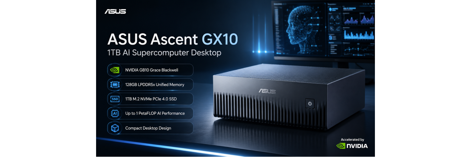 ASUS Ascent GX10 — World’s Most Powerful Mini PC with NVIDIA GB10 and 128 GB Unified Memory