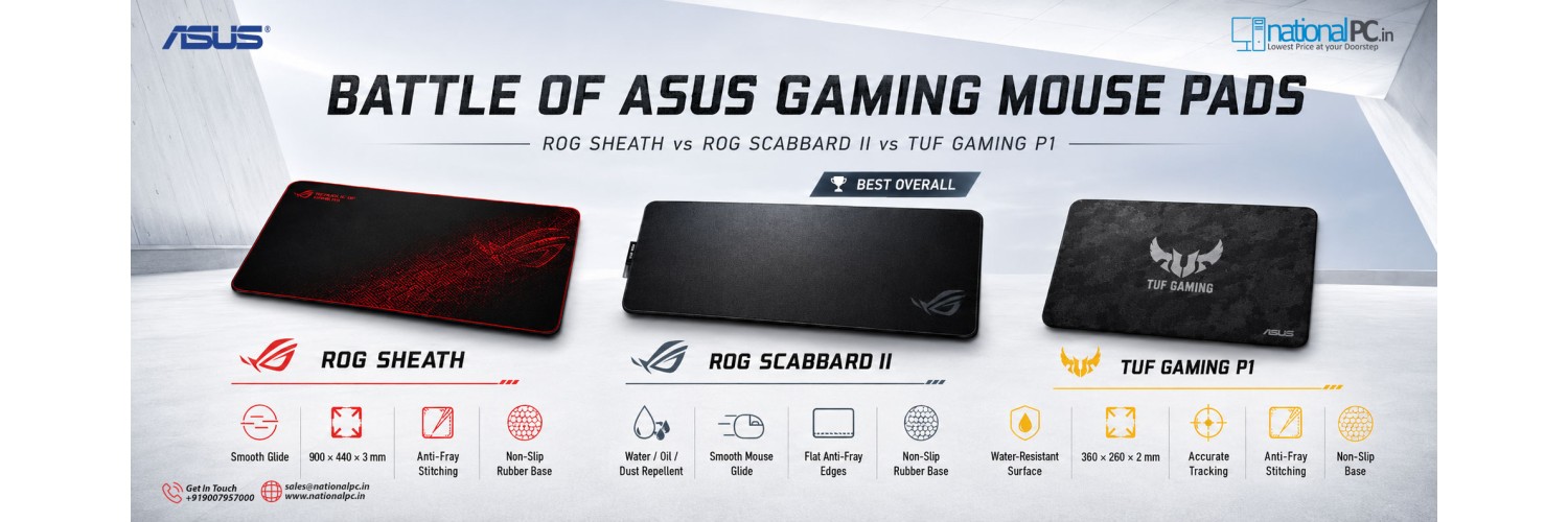 ROG Sheath vs ROG Scabbard II vs TUF Gaming P1 – Best ASUS Gaming Mouse Pad?