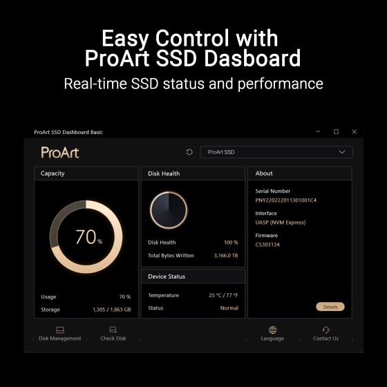 ASUS ProArt PA40SU Portable USB4 NVMe SSD Enclosure