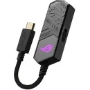 ASUS ROG Clavis USB-C to 3.5 mm gaming DAC with AI Noise-Canceling Mic, MQA rendering tech, ESS 9281 QUAD DAC™, audio amplifier and Aura Sync. ROG Clavis is compatible with PCs, mobile devices and laptops