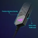 ASUS ROG Clavis USB-C to 3.5 mm gaming DAC with AI Noise-Canceling Mic, MQA rendering tech, ESS 9281 QUAD DAC™, audio amplifier and Aura Sync. ROG Clavis is compatible with PCs, mobile devices and laptops