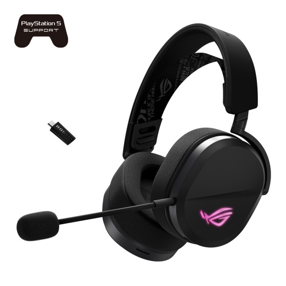 ASUS ROG Pelta Wireless Gaming Headset with RGB Lighting and Tri-Mode Connectivity