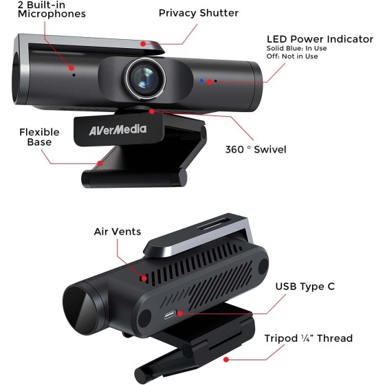 AVerMedia PW515 4K Ultra HD Business Webcam