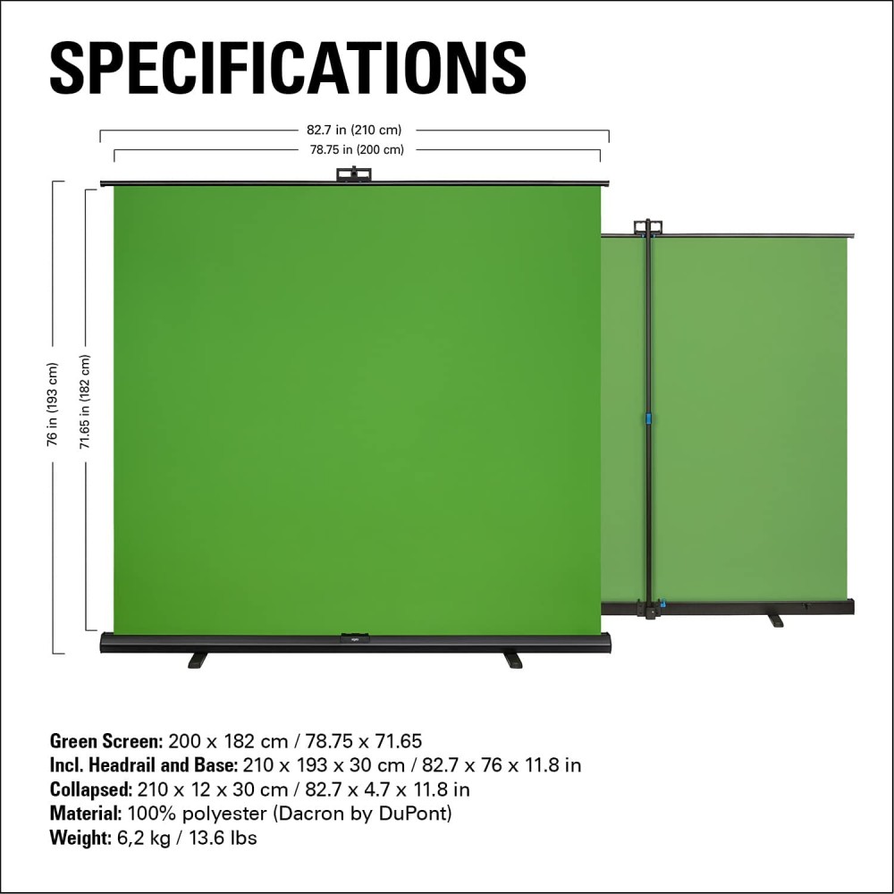 Elgato Green Screen XL Extra Wide Chroma Key Panel