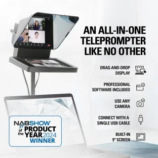 Zoom Meeting Connect Smartphone Camera To Pc Elgato Prompter All-in-One  Teleprompter With Built-in Screen