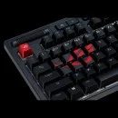ASUS ROG Gaming Keycap Set with premium textured side-lit design for FPS/MOBA keys, compatible with Cherry MX Switches