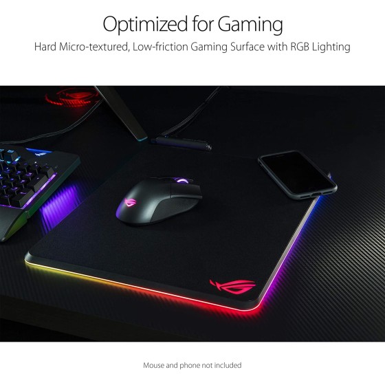 ASUS ROG Balteus Qi wireless charging RGB hard gaming mouse pad