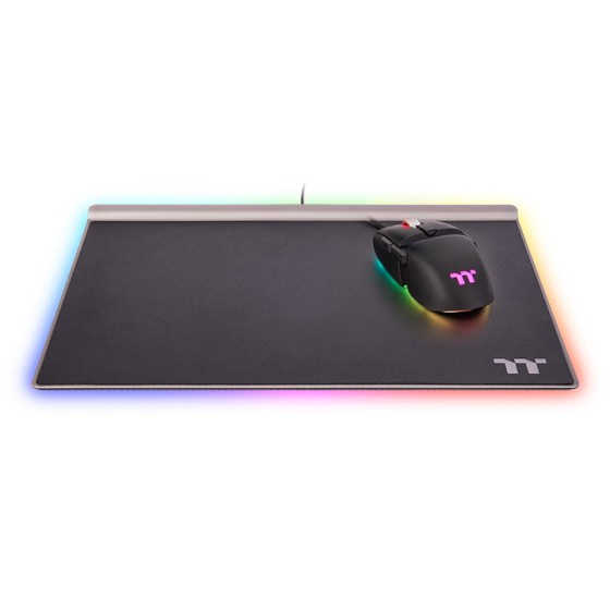 Thermaltake ARGENT MP1 RGB Gaming Mouse Pad with aluminum baseplate manifesting quality and sophistication. Moreover, it features 16.8M RGB colors
