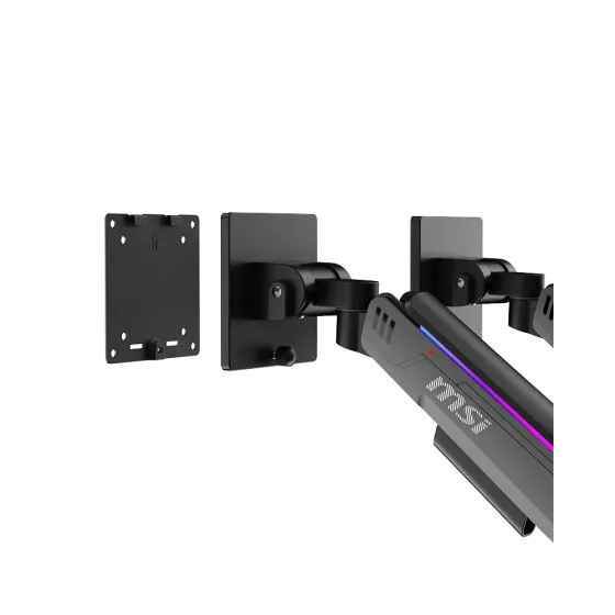 MSI MPG MT201DRG dual monitor arm for two 17 to 35 inch displays MSI MPG MT201DRG RGB Dual Gas-Spring Monitor Arm