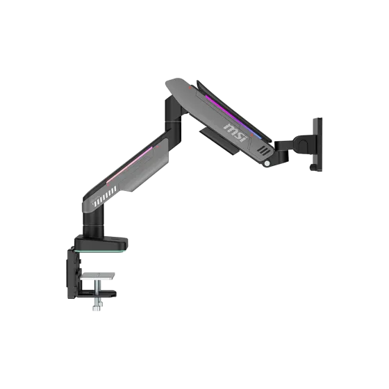 MSI MPG MT201RG RGB monitor arm for 17 to 49 inch displays MSI MPG MT201RG RGB Gas-Spring Monitor Arm