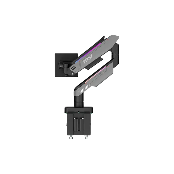 MSI MPG MT201RG RGB monitor arm for 17 to 49 inch displays MSI MPG MT201RG RGB Gas-Spring Monitor Arm