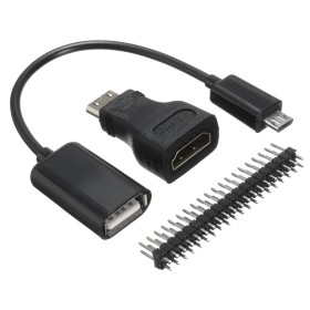 Raspberry Pi Cable+Pin Header+HDMI Adapter