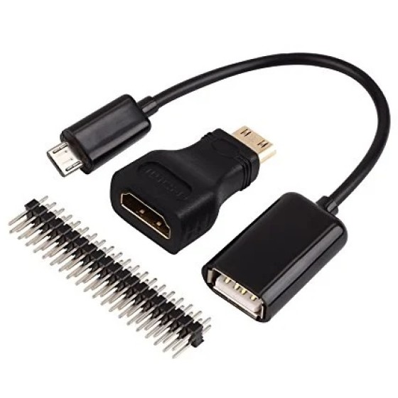 Raspberry Pi Cable+Pin Header+HDMI Adapter