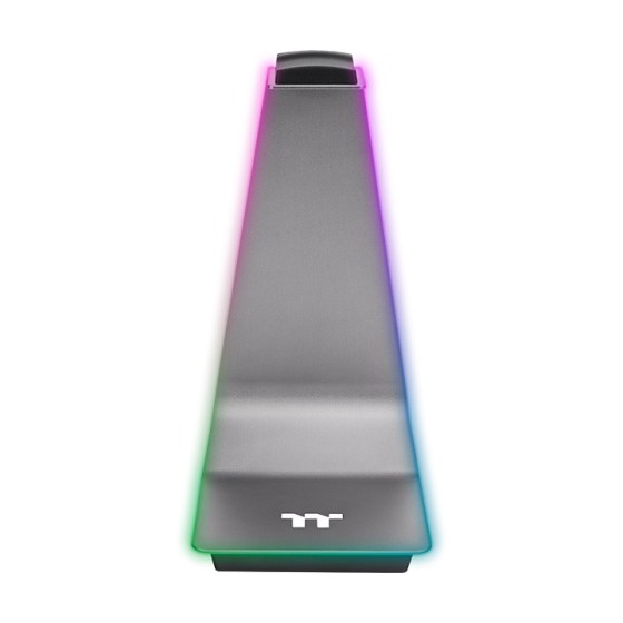 Thermaltake ARGENT HS1 RGB Headset Stand with the sides composing of RGB lighting customizable through the iTAKE engine software