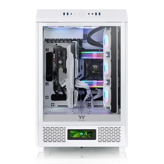 Thermaltake LCD Panel Kit Snow White for Ceres Series With 3.9'' LCD display, users can use the TT RGB Plus 2.0 software to gain full control of performance monitoring and personalized effects Thermaltake LCD Panel Kit Snow White for Ceres Series With 3.9'' LCD display, users can use the TT RGB Plus 2.0 software to gain full control of performance monitoring and personalized effects