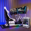 Buy Thermaltake Triple Racing Monitor Stand Snow at NationalPC Thermaltake Triple Racing Monitor Stand Snow GEA-RMS-TMSWHT-01 product image