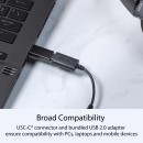 ASUS AI Noise-Canceling Mic Adapter with USB-C to 3.5 mm connection delivers unmatched crystal-clear communication.