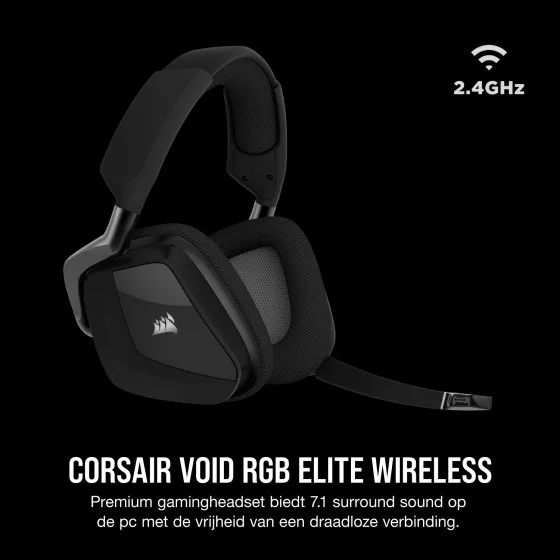 Corsair VOID RGB ELITE Wireless Premium Headset — Carbon Corsair VOID RGB ELITE Wireless Premium Headset — Carbon
