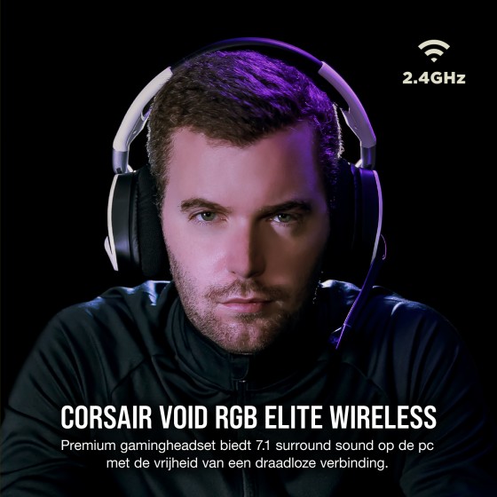 Corsair VOID RGB ELITE Wireless Premium Headset — White