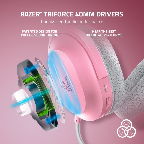Razer Barracuda X Wireless Gaming Headset Pink with 7.1 Surround sound&Battery Life upto 50 hours