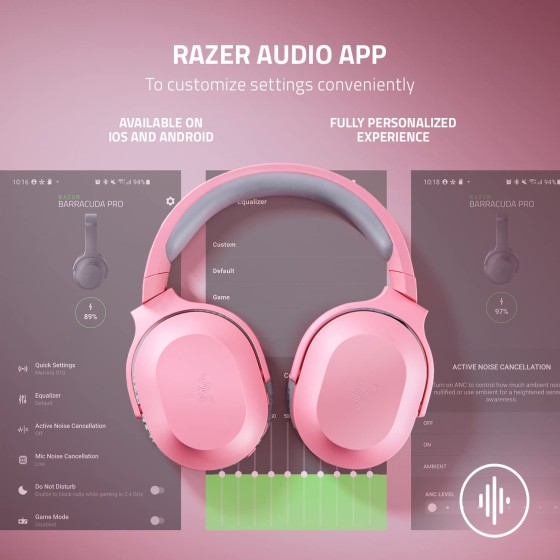 Razer Barracuda X Wireless Gaming Headset Pink with 7.1 Surround sound&Battery Life upto 50 hours