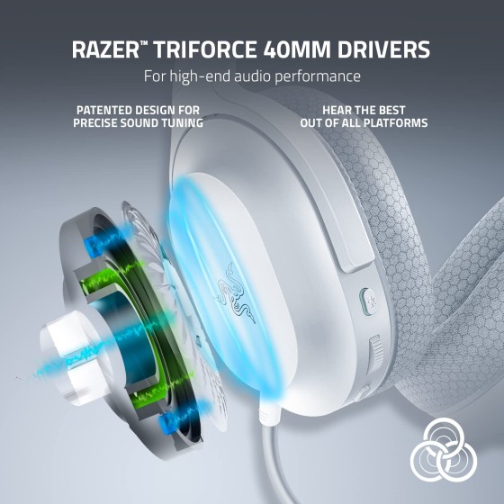 Razer Barracuda X Wireless Gaming Headset White with 7.1 Surround sound&Battery Life upto 50 hours