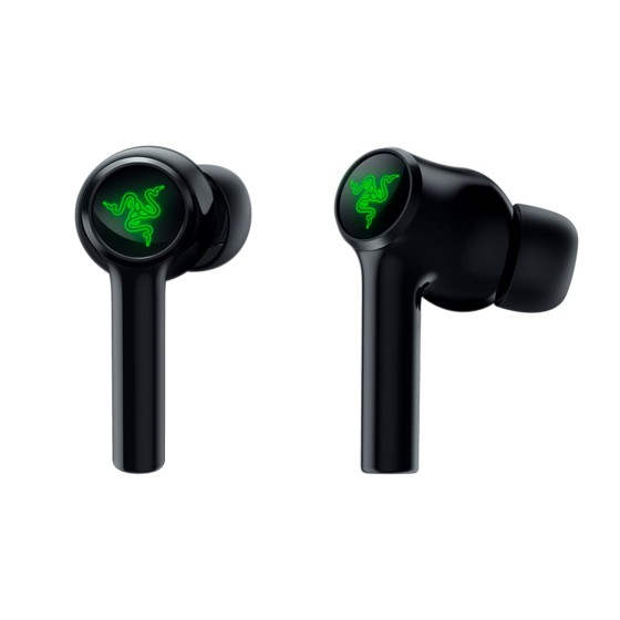 Razer Hammerhead True Wireless RGB Gaming Earbuds Black with Bluetooth audio capability and Smartphone app available for Android and iOS