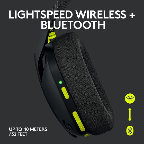 Logitech G435 Lightspeed and Bluetooth Wireless Gaming Headset BlackÂ 