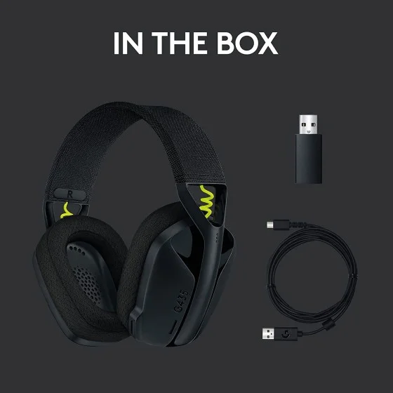 Logitech G435 Lightspeed and Bluetooth Wireless Gaming Headset Black Logitech G435 Lightspeed and Bluetooth Wireless Gaming Headset BlackÂ