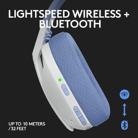 Logitech G435 Wireless Gaming HeadsetÂ White-Lilac