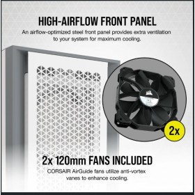 Corsair 5000D Tempered Glass Mid-Tower ATX PC Case — White Corsair 5000D Tempered Glass Mid-Tower ATX PC Case — White
