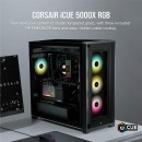 Crosair iCUE 5000X RGB Tempered Glass ATX PC Case — Black