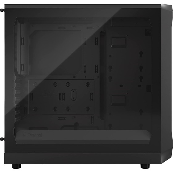 Fractal-Design Focus 2 Black Solid ATX Clear Tint Cabinet with Comes with two of our 140 mm Aspect fans,Steel or tempered glass,175mm Psu and 2 Years Warranty(FD-C-FOC2A-01)