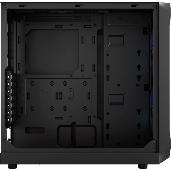 Fractal-Design Focus 2 Black RGB ATX Clear Tint Cabinet with Comes with two of our 140 mm Aspect fans,tempered glass,175mm Psu and 2 Years Warranty(FD-C-FOC2A-03)
