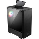 MSI MAG Forge 110R Mid Tower Gaming Cabinet with USB 3.2 Gen 1 Type-A, Support Bracket,1 x 120mm ARGB Fan,Tempered Glass Panel, Magnetic Dust Filter,Black