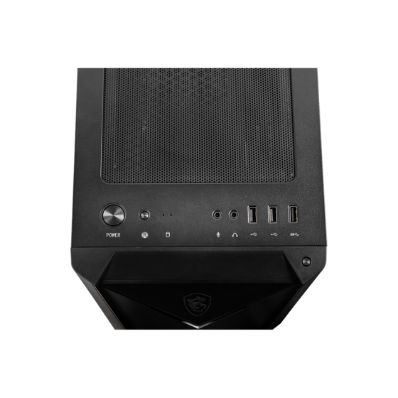 MSI MAG Shield 110R Mid Tower Gaming Cabinet with Support ATX/M-ATX/Mini-ITX Motherboard with 2 x 120 mm ARGB Fan Pre-Installed, and Magnetic Dust Filter