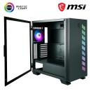 MSI Vampiric 300R Midnight Green Mid-Tower Gaming Cabinet with VGA Support Bracket, Hinged Tempered Glass Window, 360mm Radiator Support, Magnetic Dust Filter