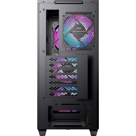 MSI MPG Sekira 100R Mid Tower Gaming Cabinet with 4 ARGB Fans, USB 3.2 Gen2 Type-C, E-ATX, ATX, M-ATX, Mini-ITX, Tempered Glass Window and Magnetic dust Filter